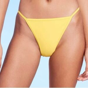 Women's Cheeky Low-Rise High Leg Bikini Bottom